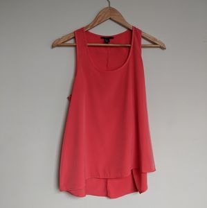 $5 SALE Forever 21 Silky Tank, Size S/M Long, Coral Pink